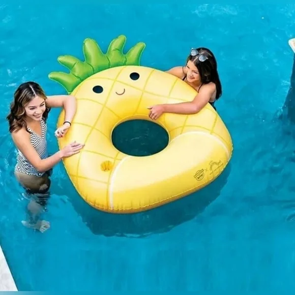 Squishmallow x Bigmouth inflatable pineapple pool float Maui the pineapple - Picture 5 of 5